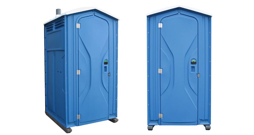 Long-term porta potty units on site in Big Rapids, Michigan